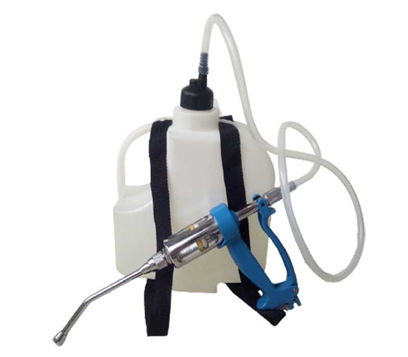 Auto dosing drench gun and back pack